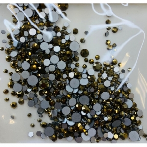 Стразы Dry shenq jewelry разные размеры (золото)