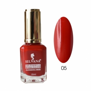 Гибридный гель-лак Silvana цвет 05 Красный фламенко