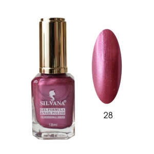 Гибридный гель-лак Silvana цвет 28 Перламутровый радикально-розовый