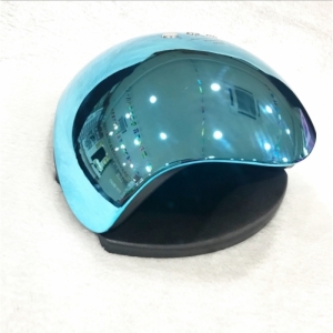 Лампа для полимеризации ракушка 48W LED+UV бирюзовая зеркальная
