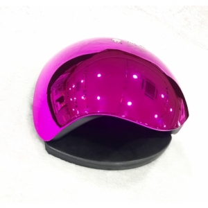 Лампа для полимеризации ракушка 48W LED+UV розовая зеркальная